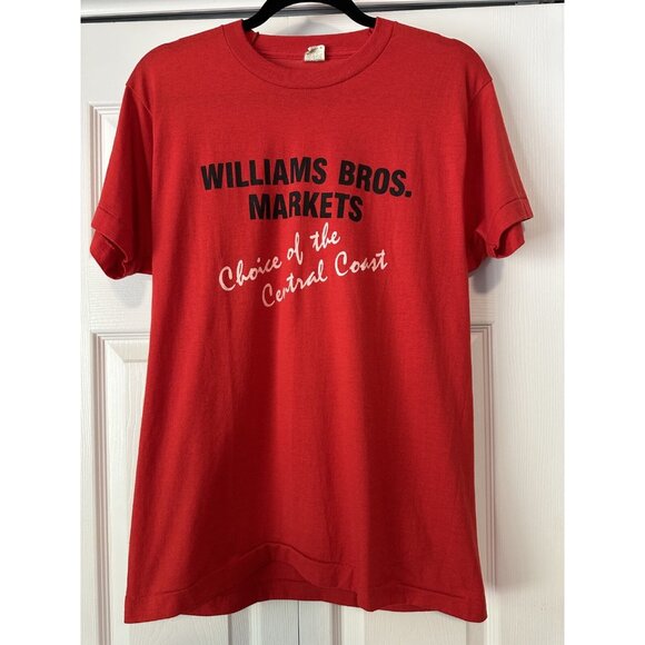 Williams Bros Brothers Grocery Markets VTG T shirt San Luis Obispo Central Coast - Picture 1 of 9